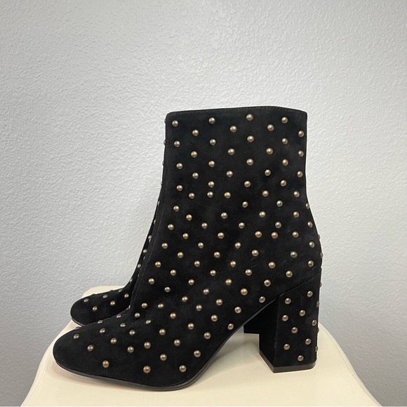 Lucky Brand Wesson Suede Studded Black Booties - Picture 4 of 5